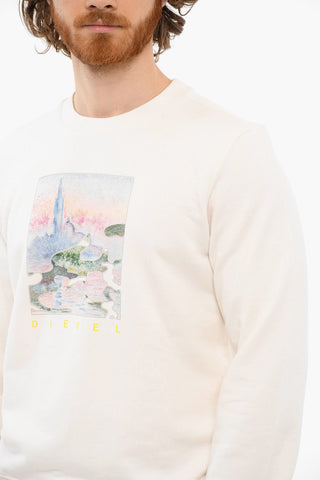 Brushed Cotton Printed S-GINN-HS1 Crewneck Sweatshirt