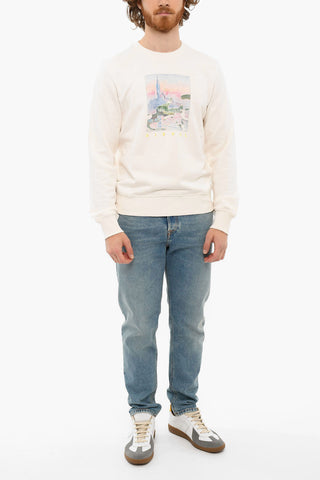 Brushed Cotton Printed S-GINN-HS1 Crewneck Sweatshirt