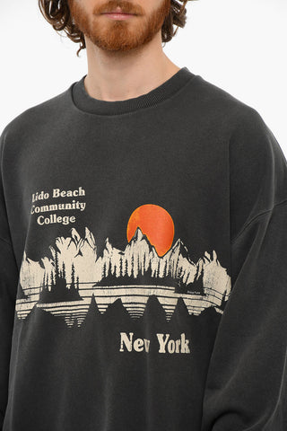 Brushed Cotton Printed S-MART-C2 Crewneck Sweatshirt