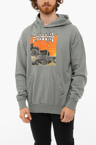 Brushed Cotton S-UMMERWELT Printed Hoodie