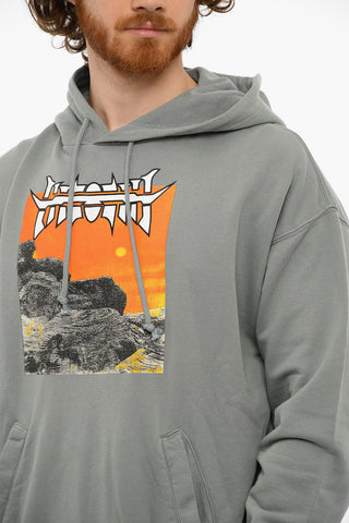 Brushed Cotton S-UMMERWELT Printed Hoodie