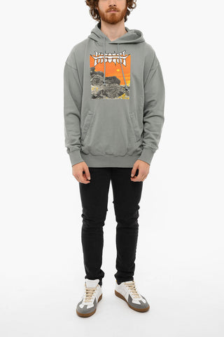 Brushed Cotton S-UMMERWELT Printed Hoodie