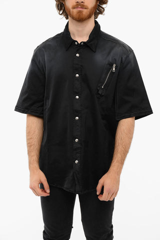Camicia A Maniche Corte S-WURM Con Bottoni A Pressione