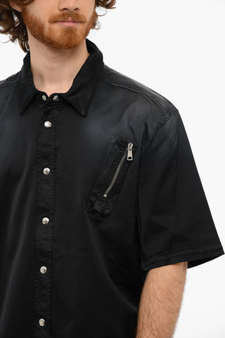 Camicia A Maniche Corte S-WURM Con Bottoni A Pressione