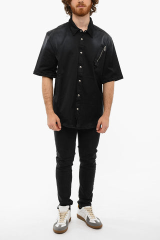 Camicia A Maniche Corte S-WURM Con Bottoni A Pressione