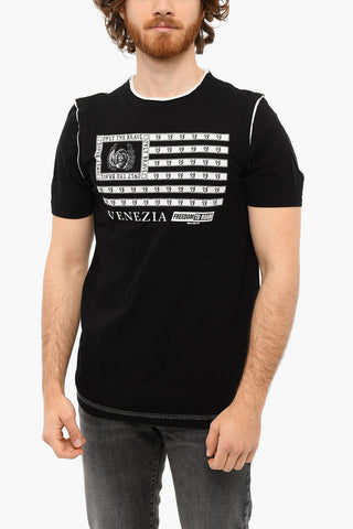 Printed Crewneck T-ROLLAND Short Sleeved T-shirt