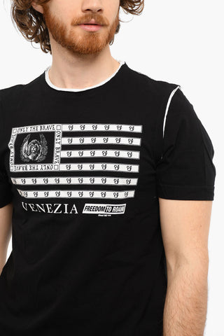 Printed Crewneck T-ROLLAND Short Sleeved T-shirt