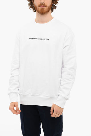 Brushed-cotton S-BIAY Crewneck Sweatshirt with Embroidered Logo