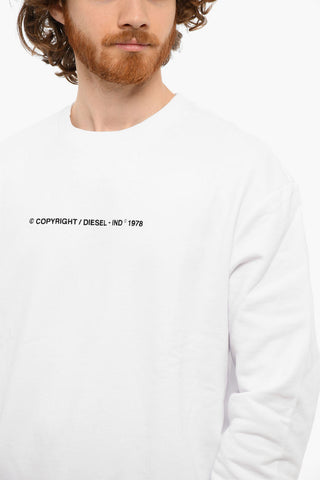 Brushed-cotton S-BIAY Crewneck Sweatshirt with Embroidered Logo