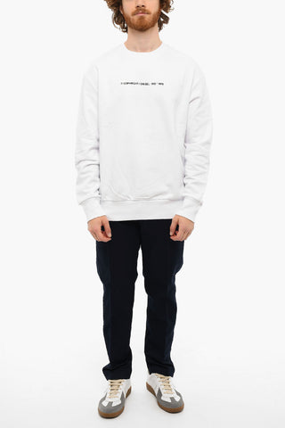 Brushed-cotton S-BIAY Crewneck Sweatshirt with Embroidered Logo