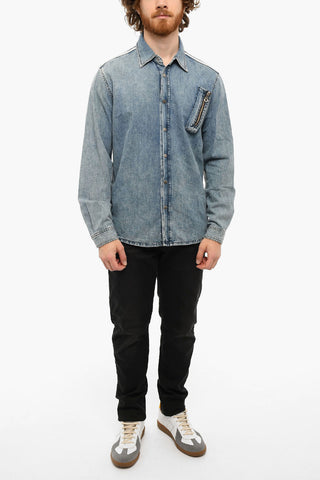 Denim D-TUYMAN-FS Shirt With Snap Buttons