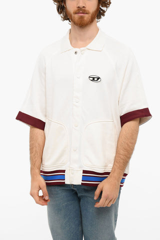 Brushed Cotton S-BOLIN Short Sleeved Shirt With Elastic Waist