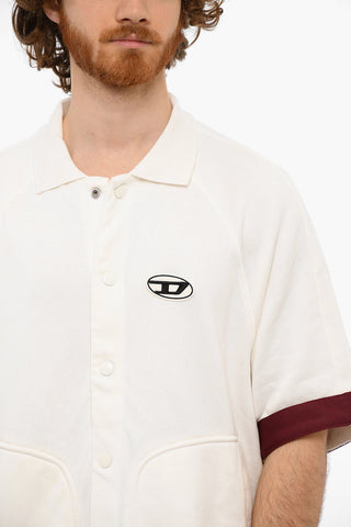 Brushed Cotton S-BOLIN Short Sleeved Shirt With Elastic Waist