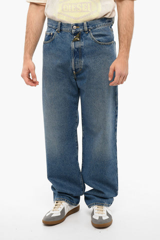 Mid-washed Denim DXD Baggy Jeans
