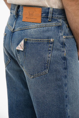 Mid-washed Denim DXD Baggy Jeans