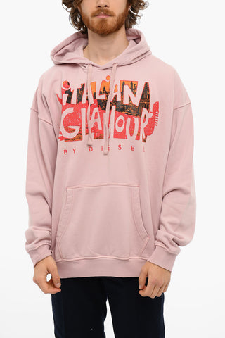 Brushed-cotton S-UMMER Hoodie with Debossed Print