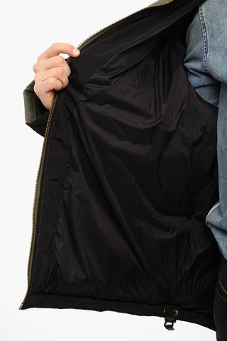 Hidden Hood Padded W-TYPE2 Puffer Jacket With Contrasting Seams