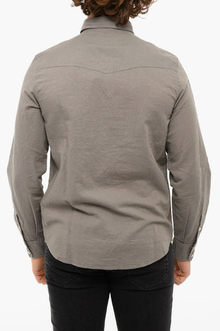 Camicia A Maniche Lunghe S-EAST-LONG Con Bottoni A Pressione