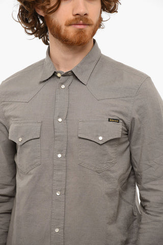 Camicia A Maniche Lunghe S-EAST-LONG Con Bottoni A Pressione
