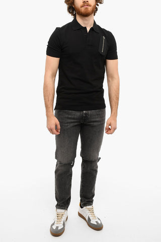 RED TAG Piquè Cotton T-SMITHREE Polo Shirt with Breast Pocket