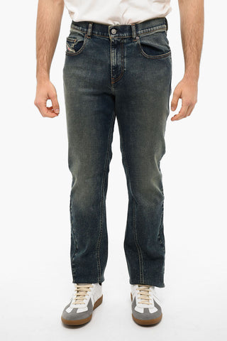 Vintage-effect Mid-washed Jeans with Slim Fit