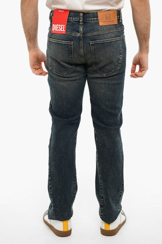 Vintage-effect Mid-washed Jeans with Slim Fit