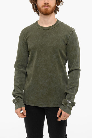 Ribbed Crewneck T-RIBBER Long Sleeved T-shirt