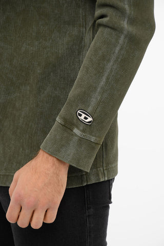 Ribbed Crewneck T-RIBBER Long Sleeved T-shirt