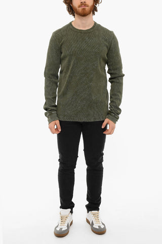 Ribbed Crewneck T-RIBBER Long Sleeved T-shirt