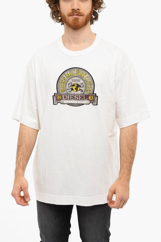 Crewneck T-BEGGY T-shirt with Debossed Patch
