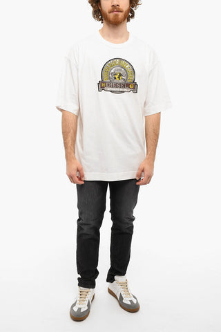 Crewneck T-BEGGY T-shirt with Debossed Patch