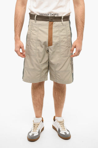 Shorts Cargo SAVILLE con Dettagli in Pelle
