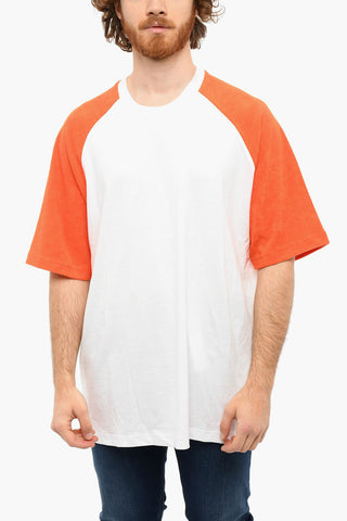 T-shirt Girocollo UMLT-BASE con Maniche in Spugna di Cotone