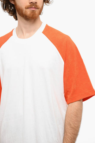 T-shirt Girocollo UMLT-BASE con Maniche in Spugna di Cotone