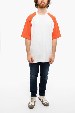 T-shirt Girocollo UMLT-BASE con Maniche in Spugna di Cotone