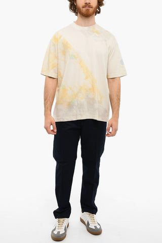 Tye-dye-printed T-WASH Crewneck T-shirt