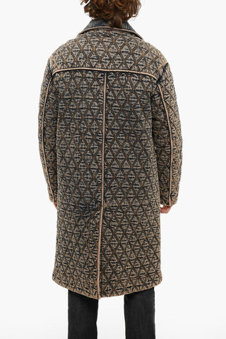 Vintage-effect D-ROKU Quilted Denim Coat