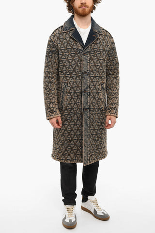 Vintage-effect D-ROKU Quilted Denim Coat