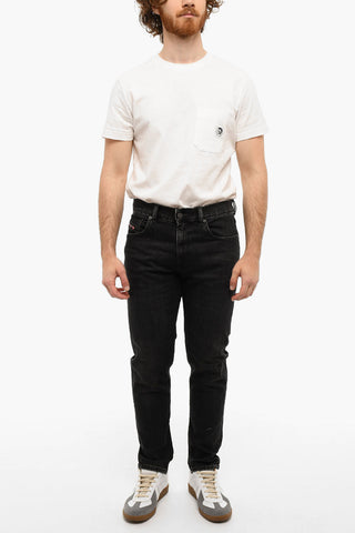 Stretchy-denim D-STRUKT Slim-fitting Jeans with Mid-waist