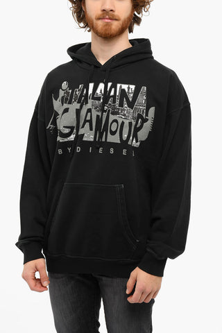 Brushed-cotton S-UMMER Hoodie with Print