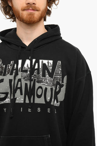 Brushed-cotton S-UMMER Hoodie with Print