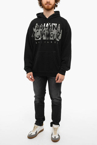 Brushed-cotton S-UMMER Hoodie with Print