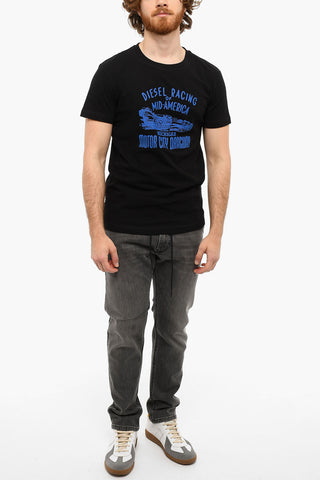 Printed Crewneck T-DIEGOR-C6 Short Sleeved T-shirt