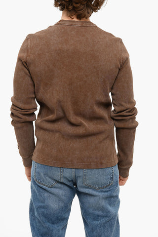 Ribbed Crewneck T-RIBBER Long Sleeved T-shirt
