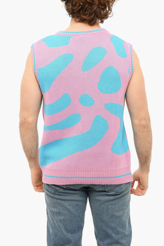 TRIPPY SUMMER Gilet in Maglia con Collo a V