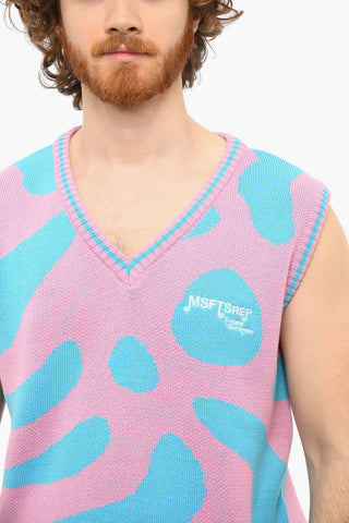 TRIPPY SUMMER Gilet in Maglia con Collo a V
