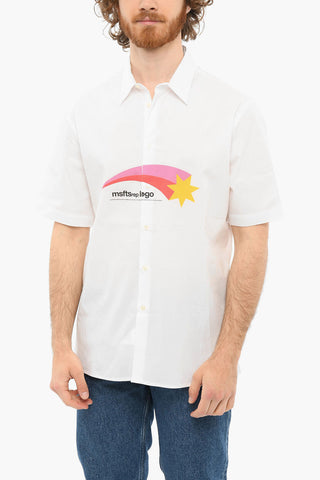 Camicia A Maniche Corte Stampata 