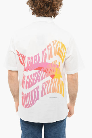 Camicia A Maniche Corte Stampata 