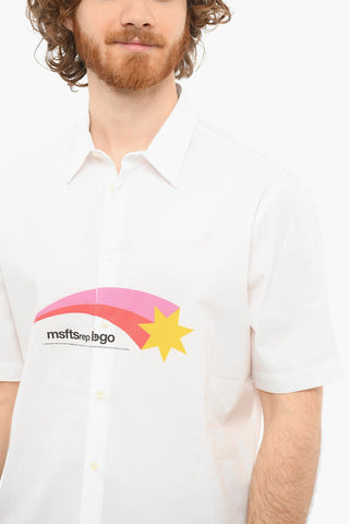 Camicia A Maniche Corte Stampata 