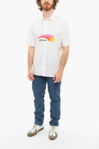 Camicia A Maniche Corte Stampata 